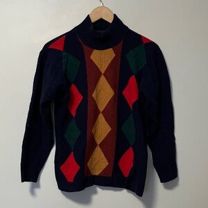 Zephir Vintage Wool Argyle Sweater